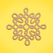 Pre Marked MDF Wooden Coaster For DIY Painting 3mm Thickness (10.1 x 10.1 )cm 4X4 Inch (Pack of 6) Floral Print