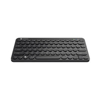 Portronics Bubble Multimedia Wireless Keyboard 2.4 GHz & Bluetooth 5.0 Connectivity, Noiseless Experience, Compact Size (Black)