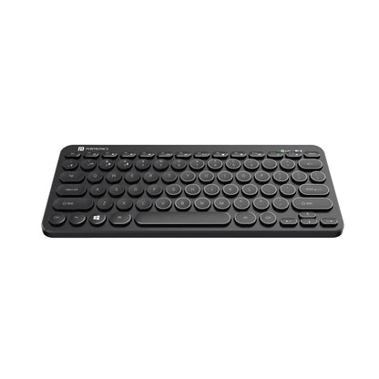Portronics Bubble Multimedia Wireless Keyboard 2.4 GHz & Bluetooth 5.0 Connectivity, Noiseless Experience, Compact Size (Black)