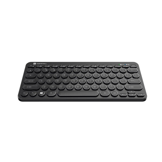 Portronics Bubble Multimedia Wireless Keyboard 2.4 GHz & Bluetooth 5.0 ...