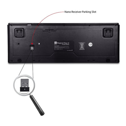 iBall Magical Duo 2 Wireless Deskset - Keyboard and Mouse I Alkaline Battery I High speed Optical Mouse I Long Battery Life I Smart semi-multimedia keyboard (Black)