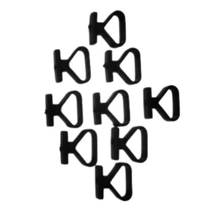 Plastic Mobile Packing Box Hook Hanger Pack Of 100 (Black )