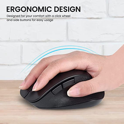 Portronics Toad 24 Wireless Optical Mouse with 2.4 GHz Wireless Technology, Optical Orientation, Adjustable DPI