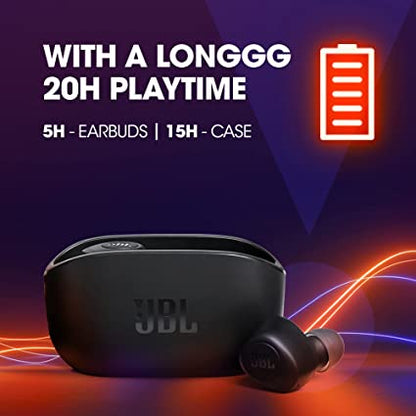Jbl Wave 100 Bluetooth Truly Wireless in Ear Earbuds with Mic Deep Bass