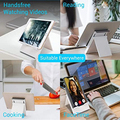 Portronics Paddie Portable and Foldable Mobile & Tablet Holder with Adjustable Height, Sleek