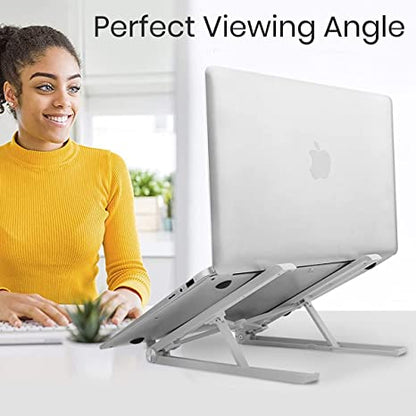 Portronics My Buddy Flip Portable Laptop Stand/Laptop Holder Riser with Adjustable Height,Foldable,Air Ventilation Compatible with All Laptop