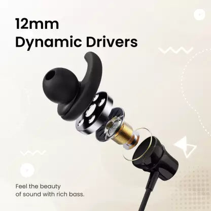 Portronics Harmonics Z6 Wireless Sports Bluetooth Neckband (Black)