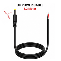 DC Male (4.0 x 1.7)mm to Pigtail Open Ended Power Cable 1.2m for CCTV, Router, LED & DIY Electronics