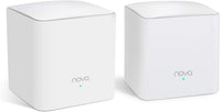 Tenda Nova MW5G Whole Home Mesh Wi-Fi System - 2500 sq.ft Coverage, 2 Gigabit Ports, Work with Amazon Alexa , Parental Controls, Easy Setup, Router & Wi-Fi Booster (Pack of 2)