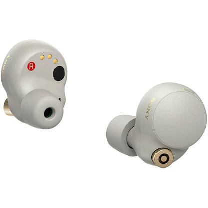 Sony WF-1000XM4 Noise Cancellation Multipoint Connection BT 5.2 TWS Truly Wireless in Ear Earbuds with Mic 36Hr Battery Life WFH Built-in Mic for Clear Calls, Silver