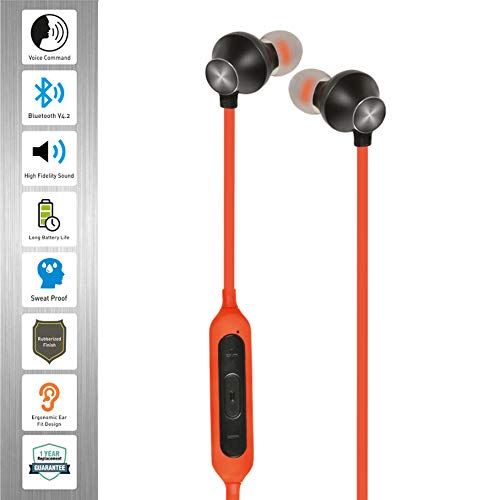 Hamaan B-11 Universal in-Ear Extra Bass Voice Command Earphones with Mic (Fiery Orange)
