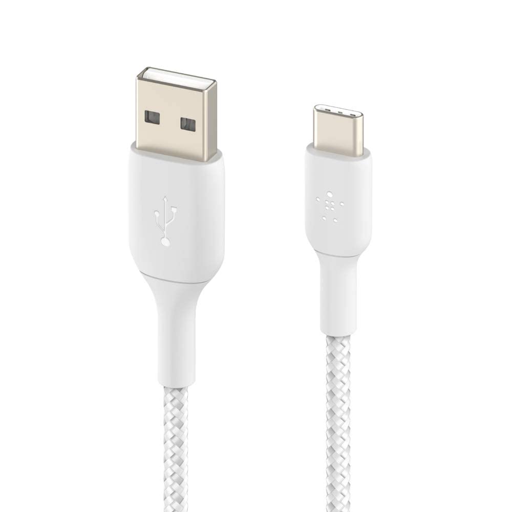 Belkin USB-A to USB-C, Fast charging Type C Cable, for iPhone 15 Series and other USB-C Devices,6.6 Feet (2 M),White