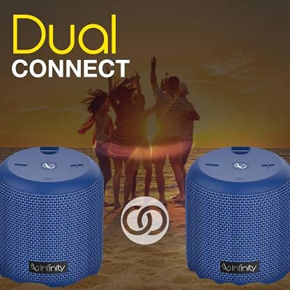 Infinity by Harman Fuze 99,Deep Bass Sound with Dual Equalizer and Water Proof Bluetooth Speaker(Blue)