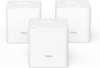 Tenda MW3 Whole Home Mesh WiFi System ,AC1200 Dual-Band, 3500 sq.ft Coverage, App Control for Seamless Home Internet (White, Set of 3)