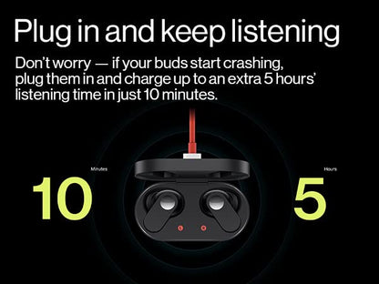 OnePlus Nord Buds E505A True Wireless in Ear Earbuds with Mic, 12.4mm Titanium Drivers, Playback:Up to 30hr