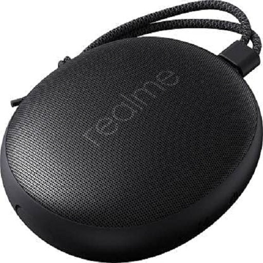 Realme 5W Cobble Bluetooth Speaker with IPX5 Water Resistant, Bass Booster Driver, Metal Black, RMA2002
