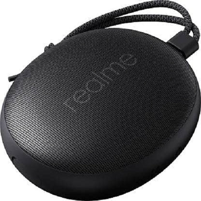 Realme 5W Cobble Bluetooth Speaker with IPX5 Water Resistant, Bass Booster Driver, Metal Black, RMA2002