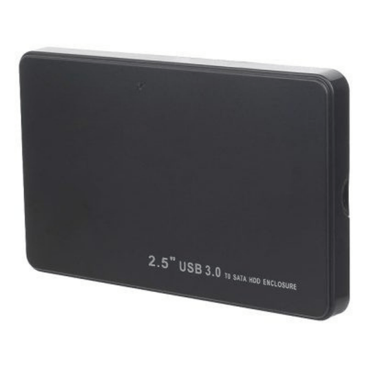 USB 3.0 HDD Enclosure 2.5" (6.35)cm Case for SATA SSD HDD High Speed (Black)