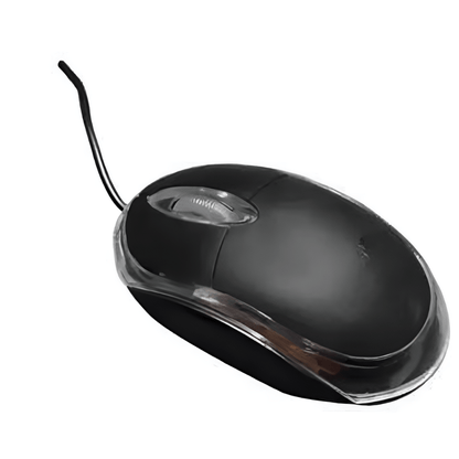 Wired Optical Mouse AD-201,USB 2.0, 1000 DPI, Plug & Play  Black