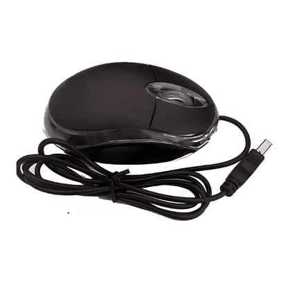 Wired Optical Mouse AD-201,USB 2.0, 1000 DPI, Plug & Play  Black