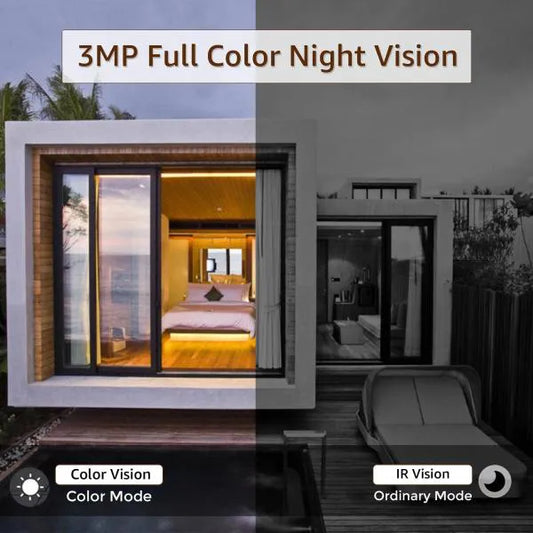 CCTV Camera 4G Solar-Powered 3MP Triple Lens Security Camera with 10X Zoom ,Wireless Outdoor Surveillance, Dual View, Motion Detection, Two-Way Audio, Built-in Alarm & Siren