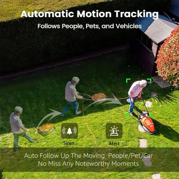 CCTV Camera 4G Solar-Powered 3MP Triple Lens Security Camera with 10X Zoom ,Wireless Outdoor Surveillance, Dual View, Motion Detection, Two-Way Audio, Built-in Alarm & Siren