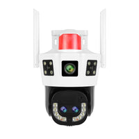 CCTV Camera 4G Solar-Powered 3MP Triple Lens Security Camera with 10X Zoom ,Wireless Outdoor Surveillance, Dual View, Motion Detection, Two-Way Audio, Built-in Alarm & Siren