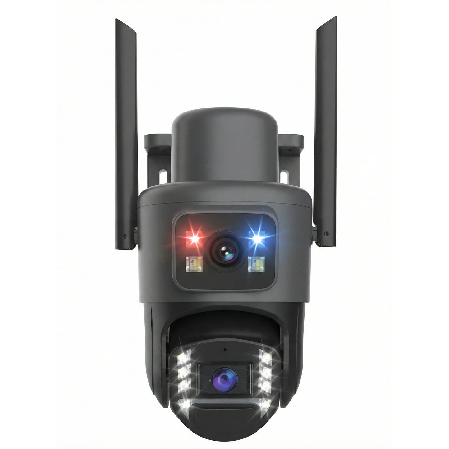 Solar Security Camera 4G 4MP Dual Lens AOV Camera Wireless Outdoor Security, Dual View, Motion Detection, Two Way Audio