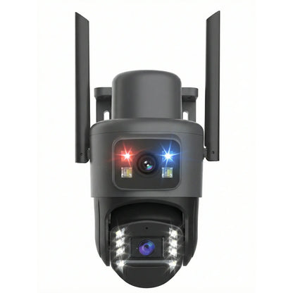 Solar Security Camera 4G 4MP Dual Lens AOV Camera Wireless Outdoor Security, Dual View, Motion Detection, Two Way Audio