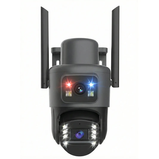 Solar Security Camera 4G 4MP Dual Lens AOV Camera Wireless Outdoor Security, Dual View, Motion Detection, Two Way Audio