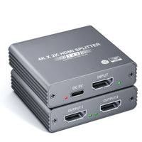 HDMI 4K Splitter – Dual Screen Display Adapter for TV & Monitors | High-Speed HDMI Splitter