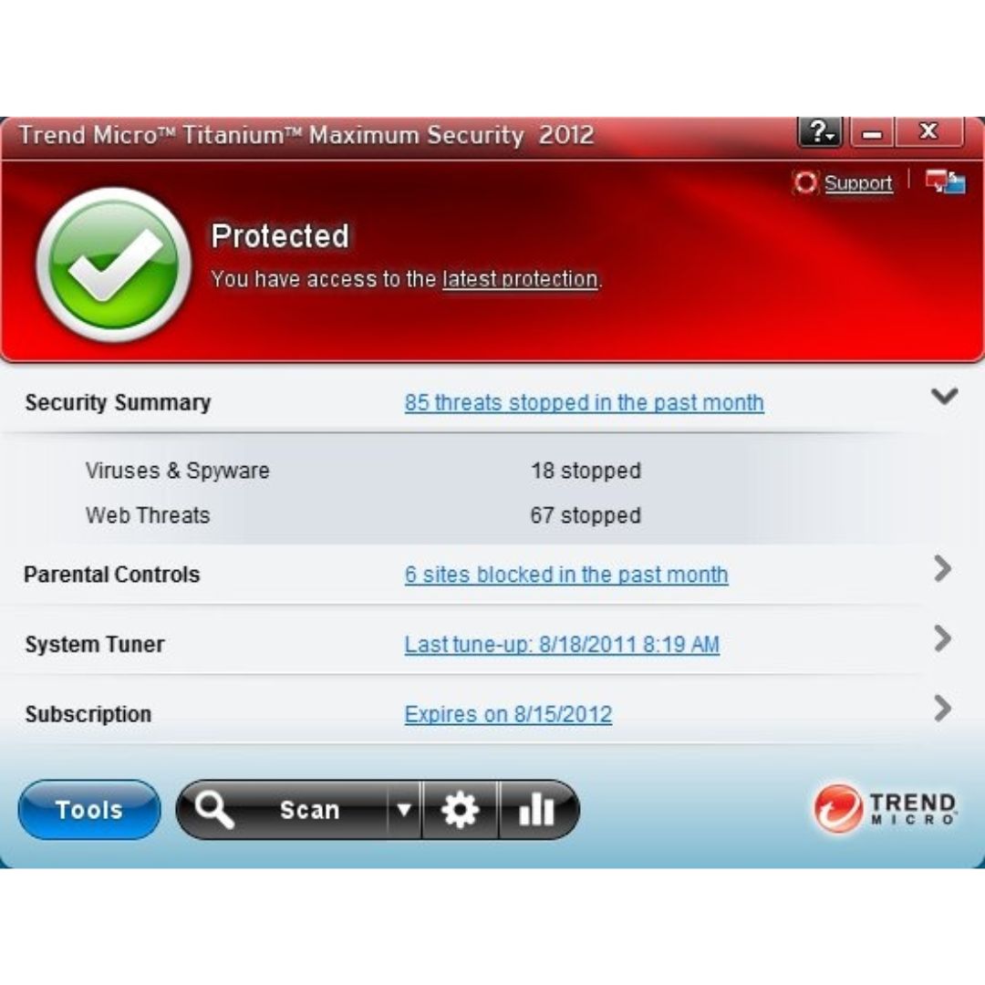 Trend Micro Titanium Maximum Security 2012 1Pc 1Year to secure your digital life
