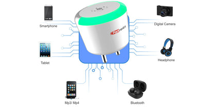 Portronics Adapto 469 Wall Charger with Safe Time Control Auto Cut-Off, LED Indicator, Smart Plug, 3.1A Quick Charging Dual USB Port (White)