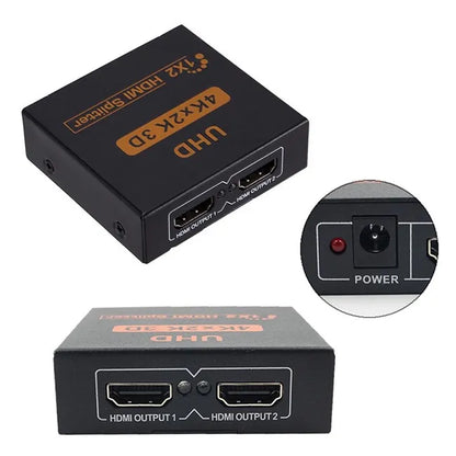 HDMI Splitter 1x2 High Definition Multimedia Interface (Black)