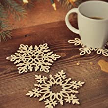 Pre Marked MDF Wooden Coaster For DIY Painting 3mm Thickness (10.1 x 10.1 )cm 4X4 Inch (Pack of 6) Floral Print