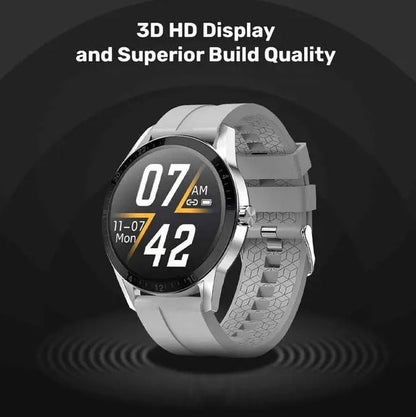 Fire-Boltt Talk BSW004 Smart Watch with Bluetooth calling and Full Touch Round Display Grey