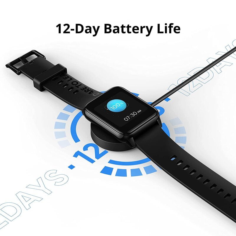 Realme Smart Watch 2 Super Bright 3.5cm (1.4 Inch ) HD Display Support Multiple Watch Faces & 12 Days Battery Backup (Black)