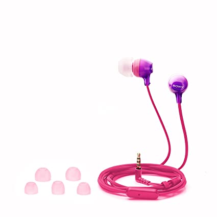 SONY MDR-EX15AP in the Ear Wired Headset (Violet)
