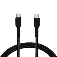 Champion Type C to C 35W PD Data Sync & Fast Charging Cable Braided for Mobiles Phones, Tablets, Power Banks (Black)