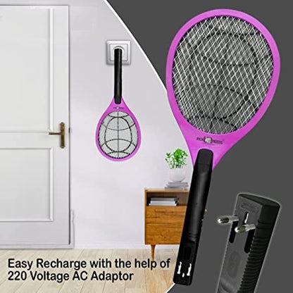 Champion Rechargeable Electric Mosquito Racket Bat - Indoor & Outdoor Insect Killer (Multicolor)