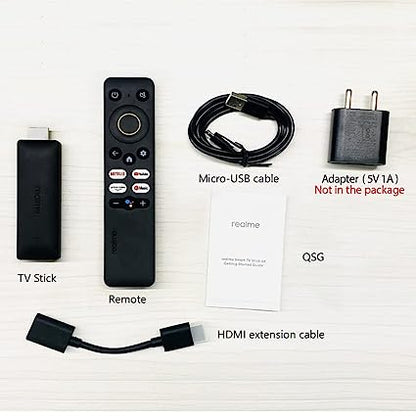 realme 4K Smart Google TV Stick with Remote Voice Recognition (Black)