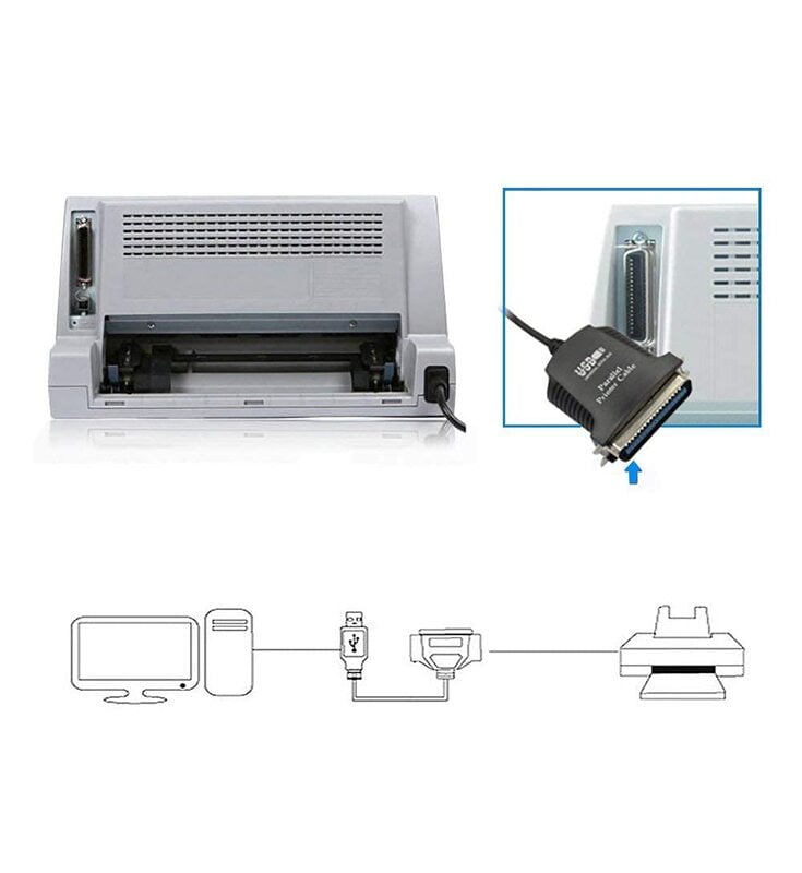 Parallel Print USB To IEEE1284 CN36 Parallel Printer Adapter Cable for Printer ...