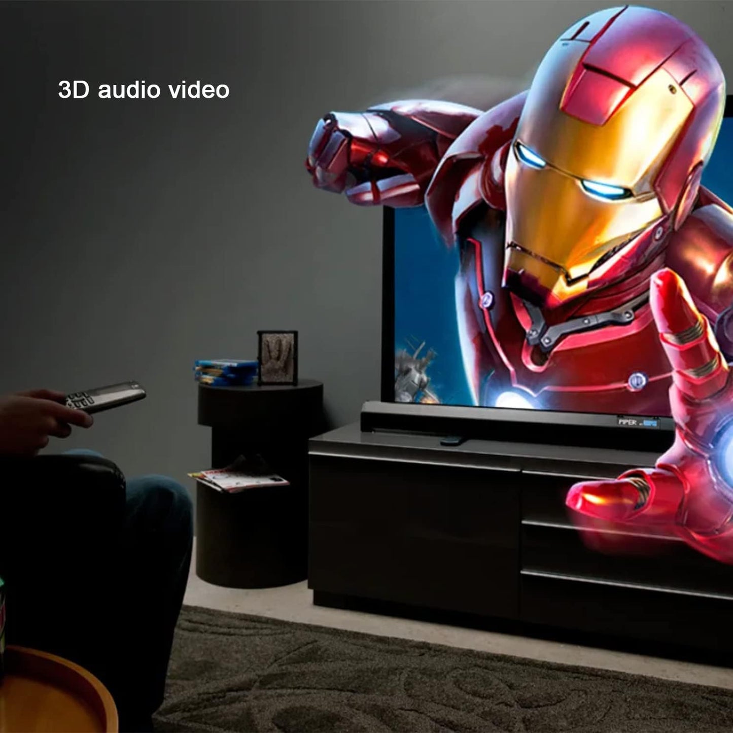 HDMI 4K 5 Port Ultra HD 3D HDMI Switcher 5 Input 1 Output Switch 4K x 2K 1080P Media Streaming Device (Black)