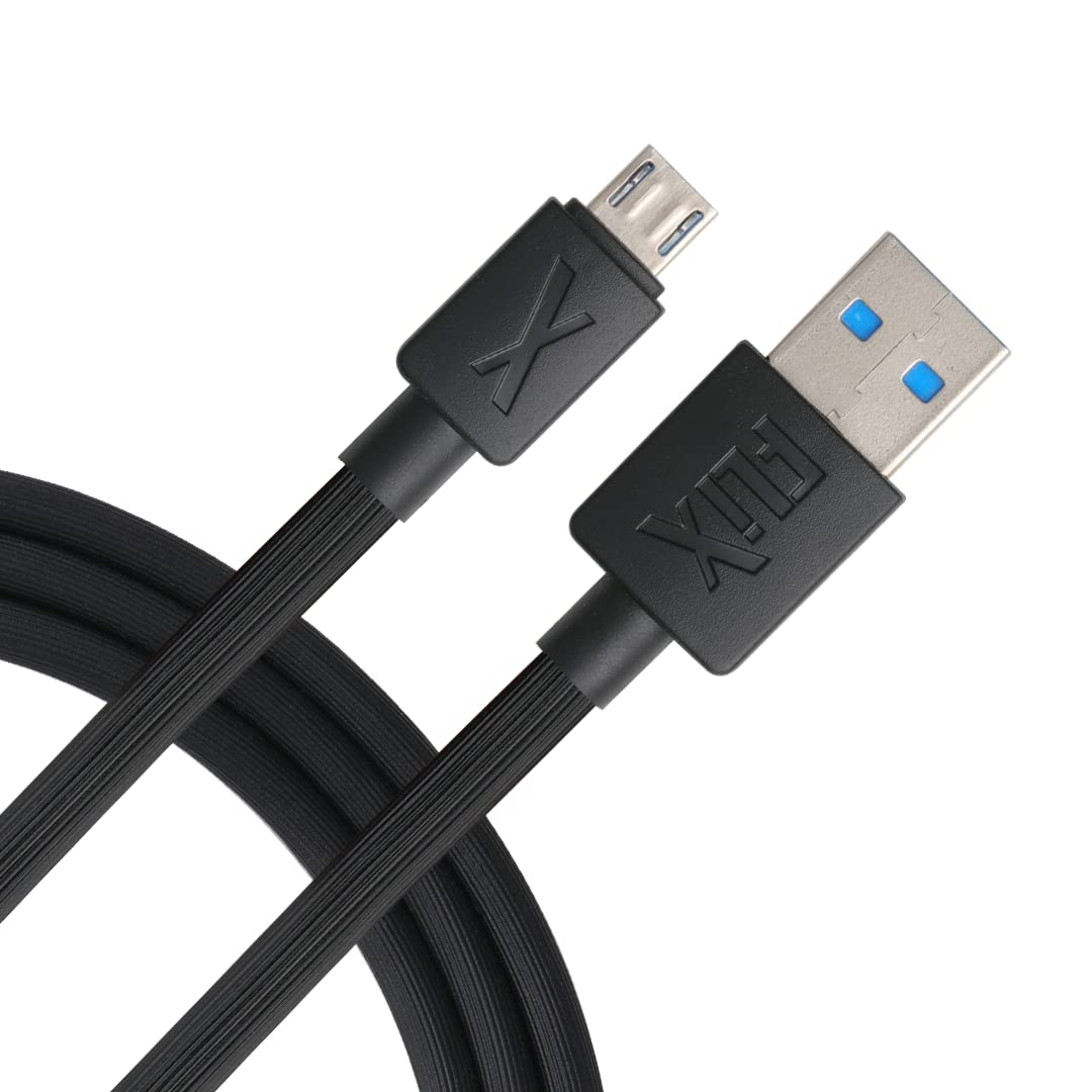 FLiX (Beetel USB to Micro USB PVC Data Sync & 2A Fast Charging Cable, 480Mbps Data Sync, Solid Cable, 1 Meter Long USB Cable for Micro USB Devices (Black)(XCD-M11)