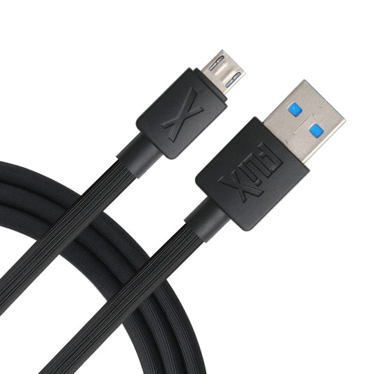 FLiX (Beetel USB to Micro USB PVC Data Sync & 2A Fast Charging Cable, 480Mbps Data Sync, Solid Cable, 1 Meter Long USB Cable for Micro USB Devices (Black)(XCD-M11)