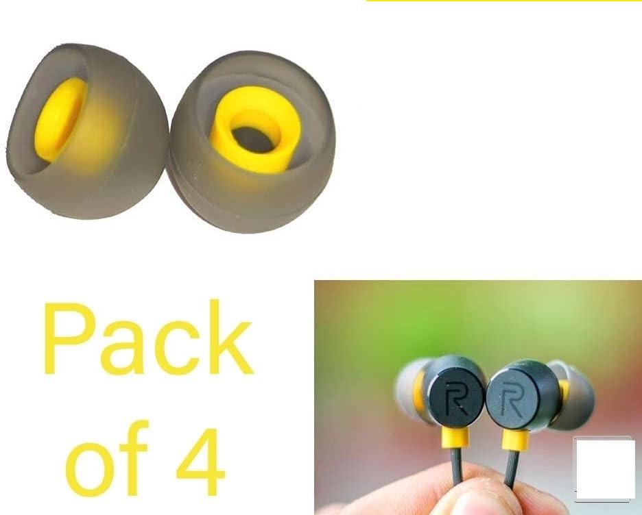 Silicone Rubber Earbuds for Realme Buds | Replacement Earpads & Earplugs | Medium Size Rubber Ear Cushions