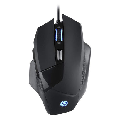 HP G200 Backlit USB Wired Gaming Mouse with Ergonomic Design,Customizable Buttons, Adjustable 4000 DPI, RGB Lighting(Black)