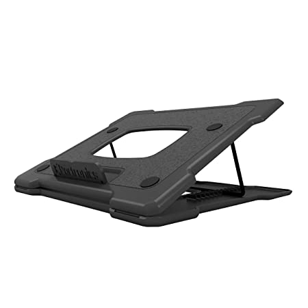 Portronics My Buddy Hexa III, a Portable Foldable Laptop Stand, Air Ventilated, 12 Angle Adjustment, for 30.48 to 45.72 cm (12 to 18 ) Inch Laptops (Black)