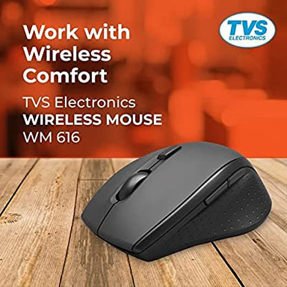 TVS Electronics WM-616 Wireless Mouse (Black)
