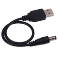 USB 2.0 A Type Male To DC (5.5 X 2.1)mm ,5V Power Plug Connector Cable 60cm (Black)